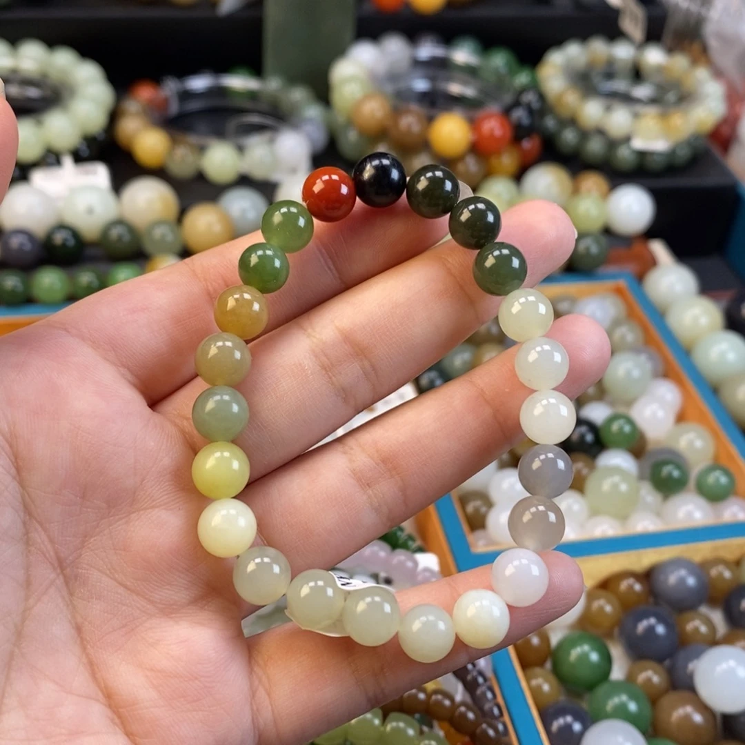 和田玉手串未镶嵌福利多宝手串z 8