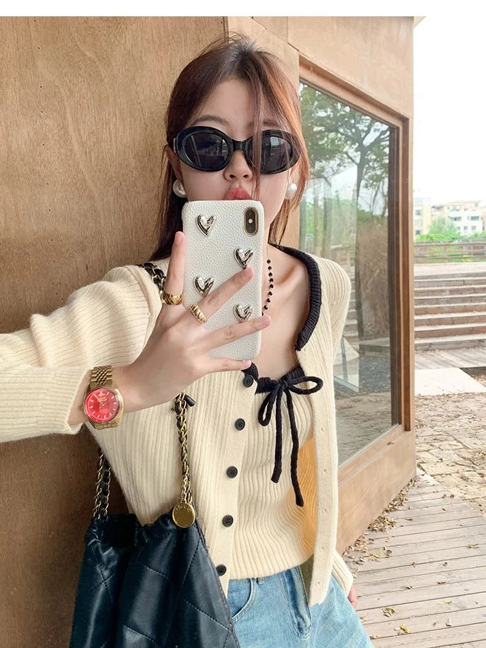 曾小咸 温柔显瘦吊带背心针织衫上衣两件套女Z243MR3074