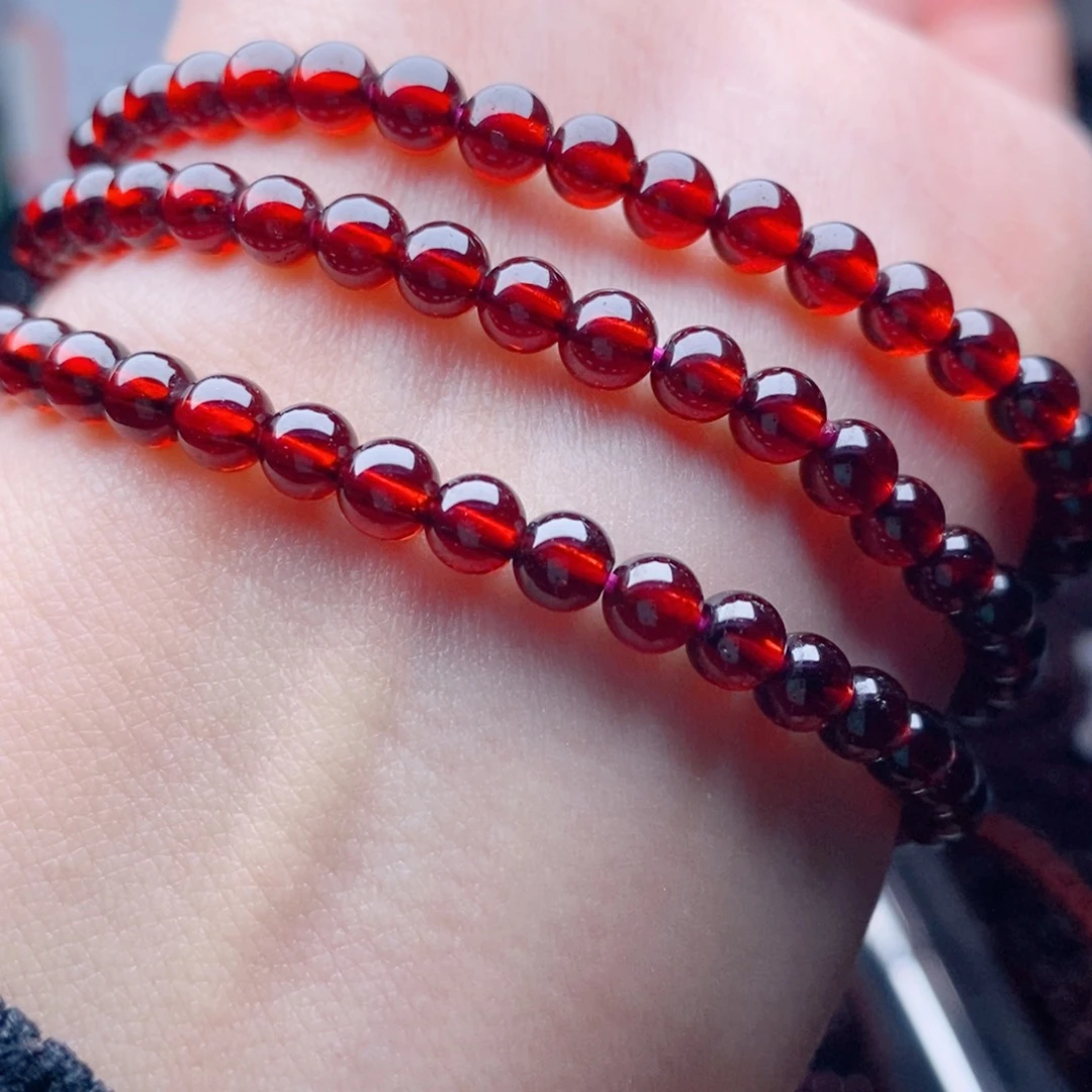 石榴石手链未镶嵌大漏