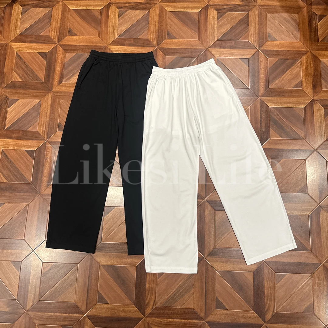 LIKESI&李克斯“轻夏”25夏季简约慵懒凉感阔腿裤垂感休闲长裤8263#