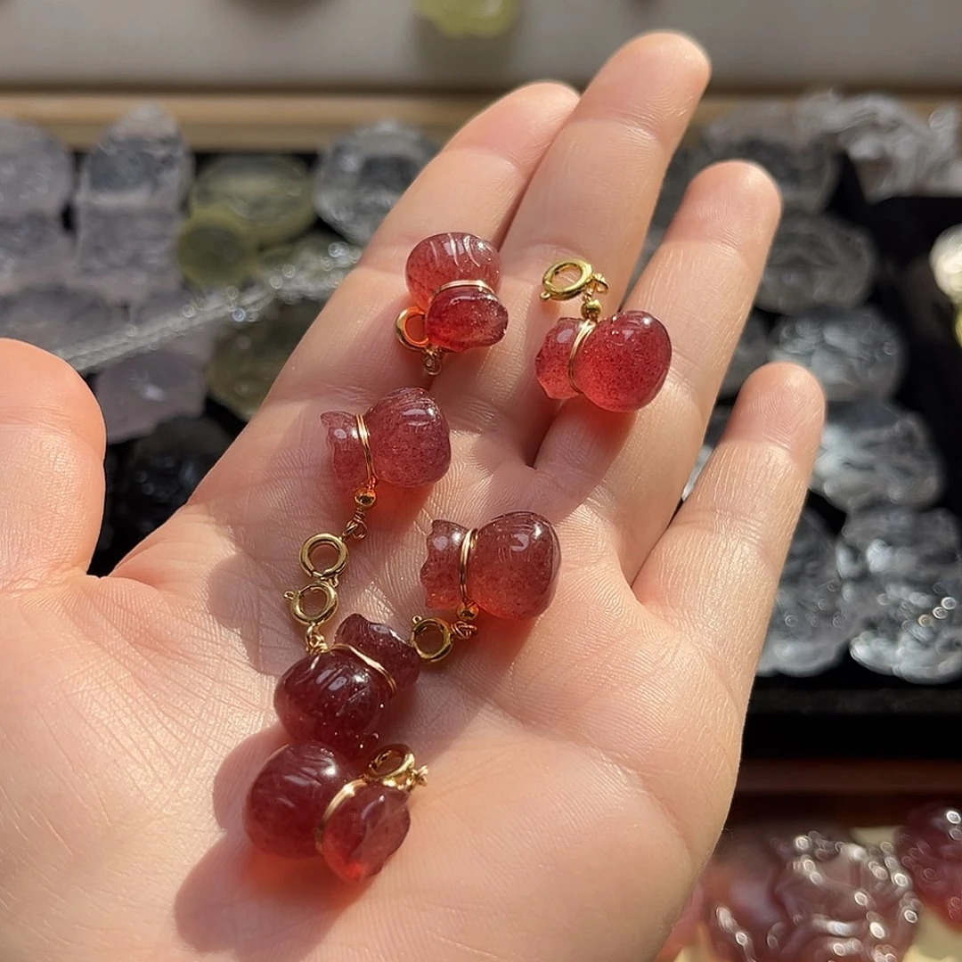 颈饰未镶嵌水晶草莓钱袋97