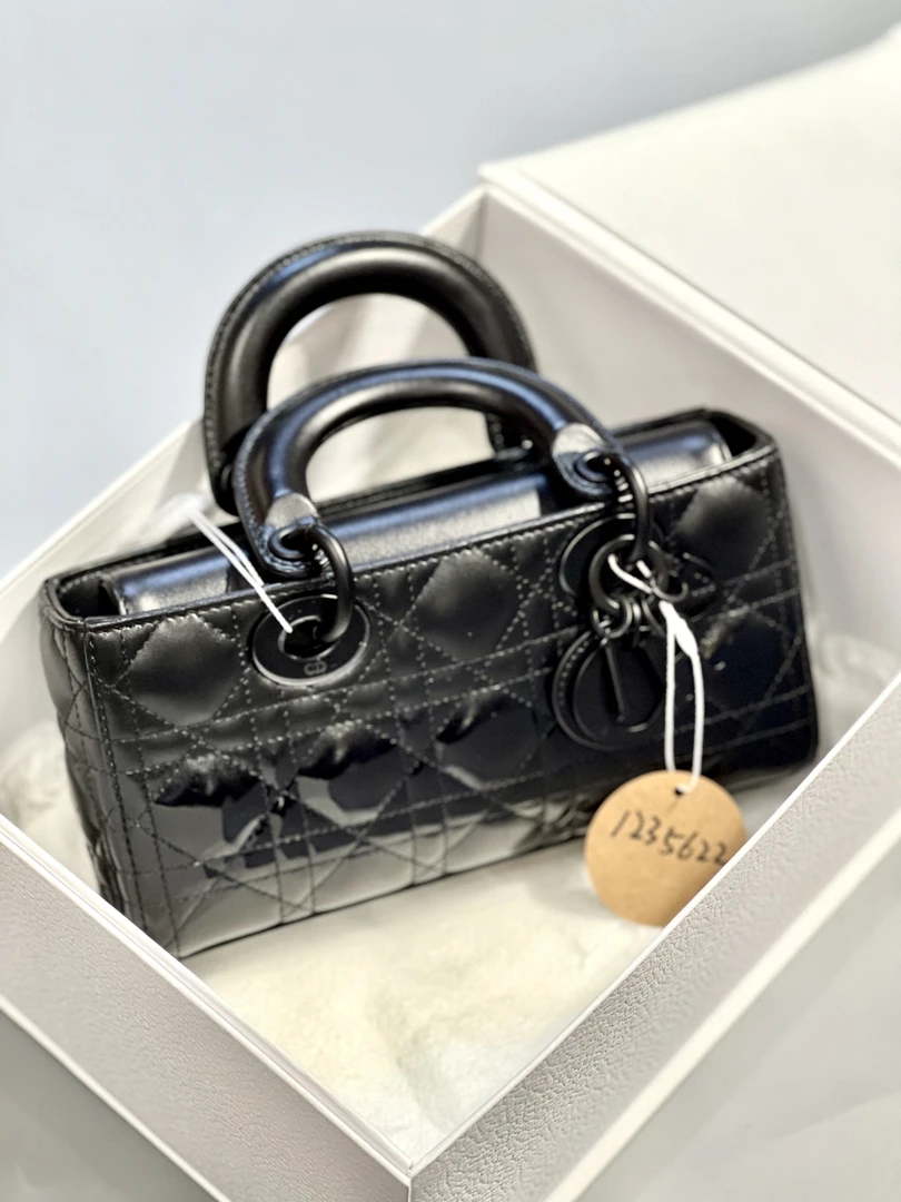 95新 DIOR/迪奥 夏七中古/漆皮渐变横版小号/单肩包1235622