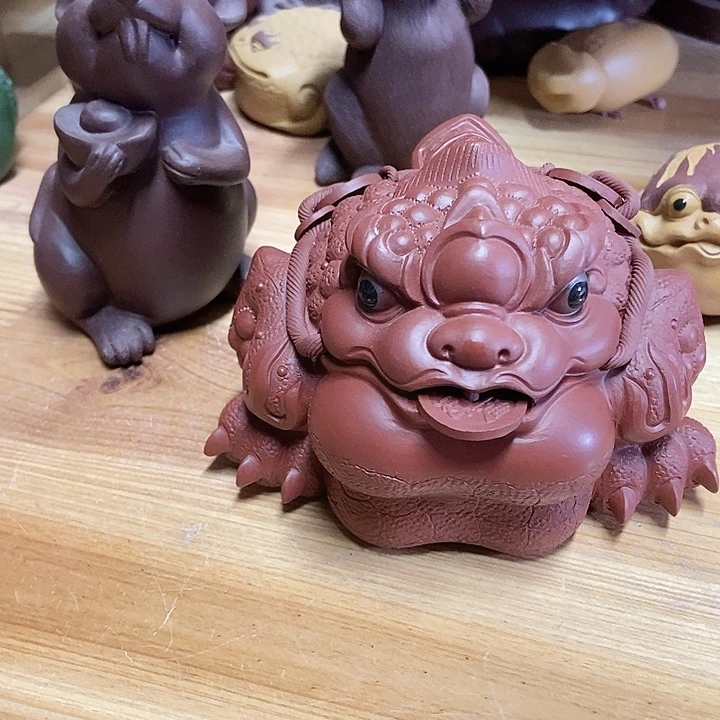 福***9茶宠紫砂宜兴紫砂金蟾