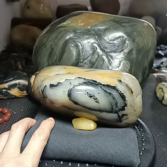 新疆金丝玉原石国画