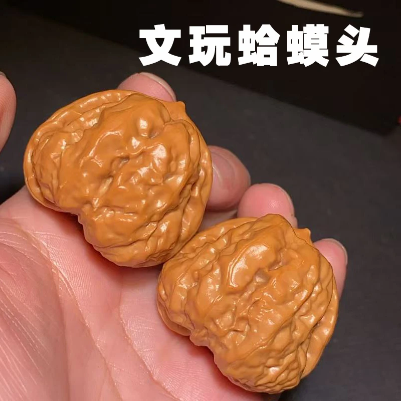 老树蛤蟆头文玩核桃手把件精选大尺寸闷尖狮子头盘玩手把件古玩