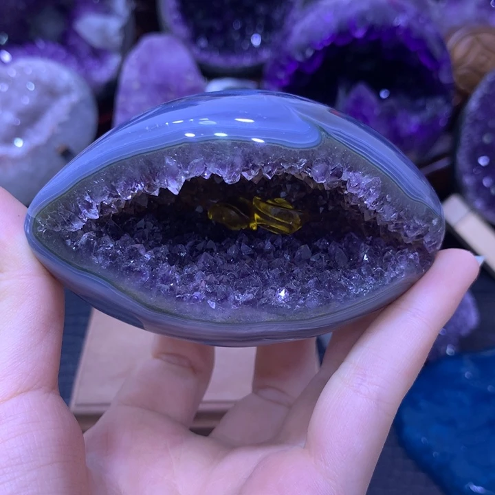 紫晶珠宝半成品未镶嵌