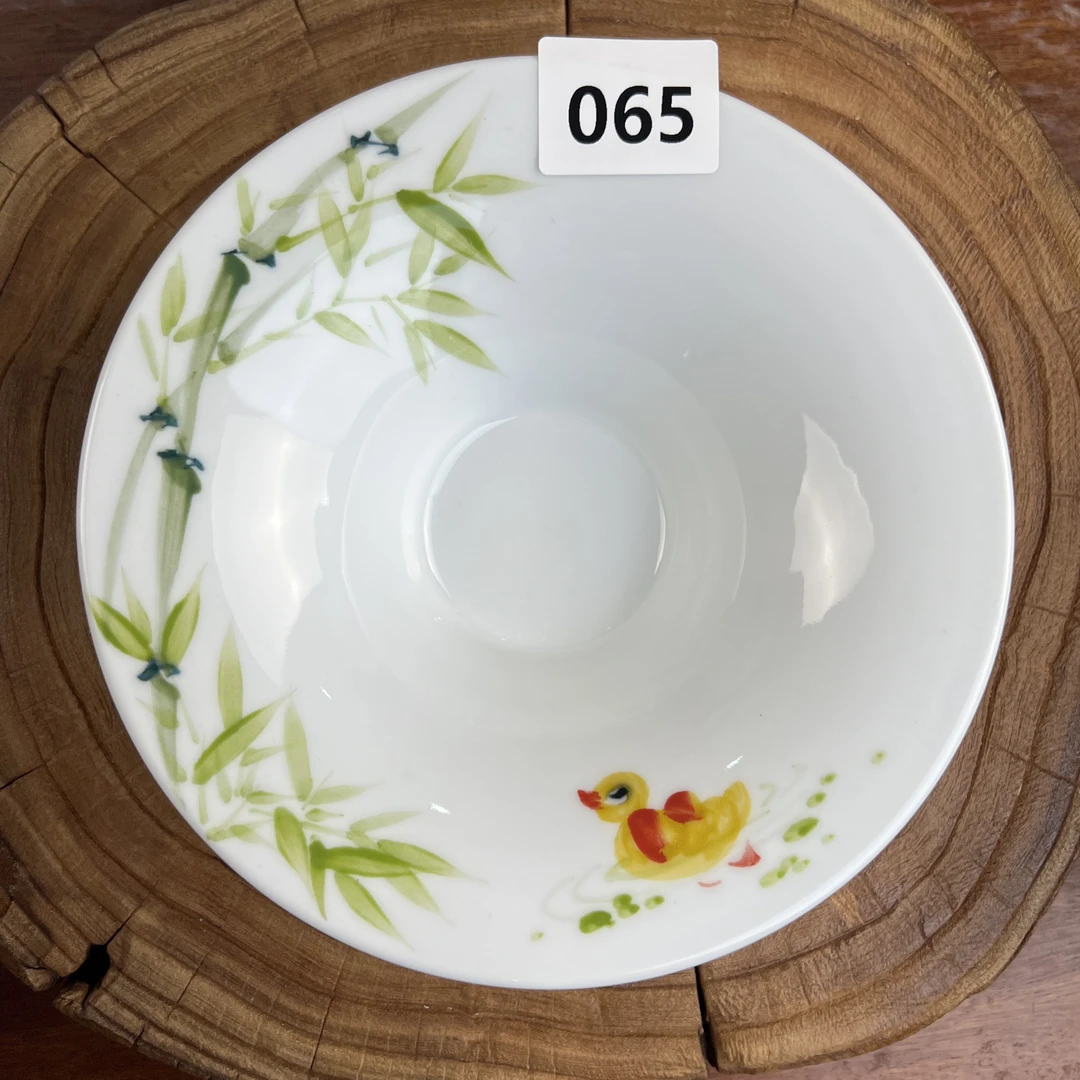 景德镇手绘釉中彩（食品级）白瓷飞碟盘可爱碟子陶瓷盘子065