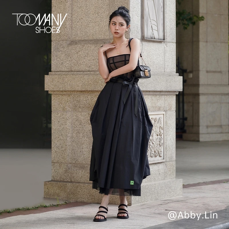 Toomanyshoes女鞋盛夏海风夏季新款拖鞋夏外穿高跟鞋法式凉鞋凉拖