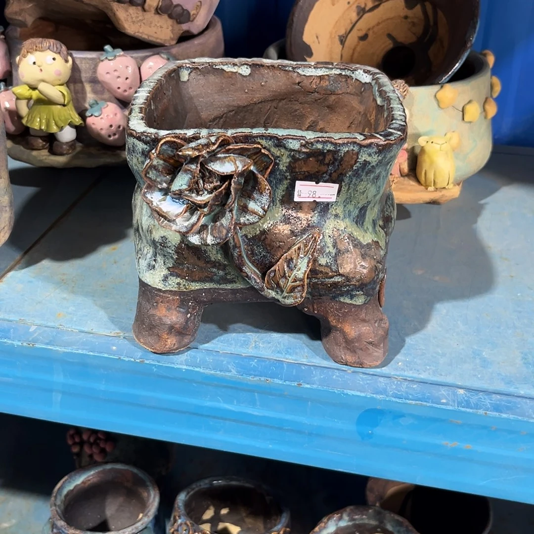 一***`微瑕20 号陶然花器手工花盆