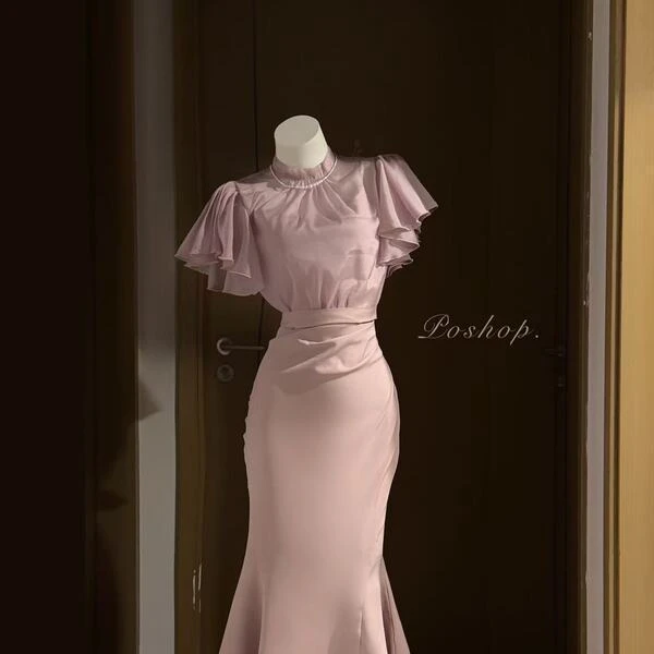 POSHOP  日系清楚系吊带鱼尾裙套装  显瘦夏季上衣两件套