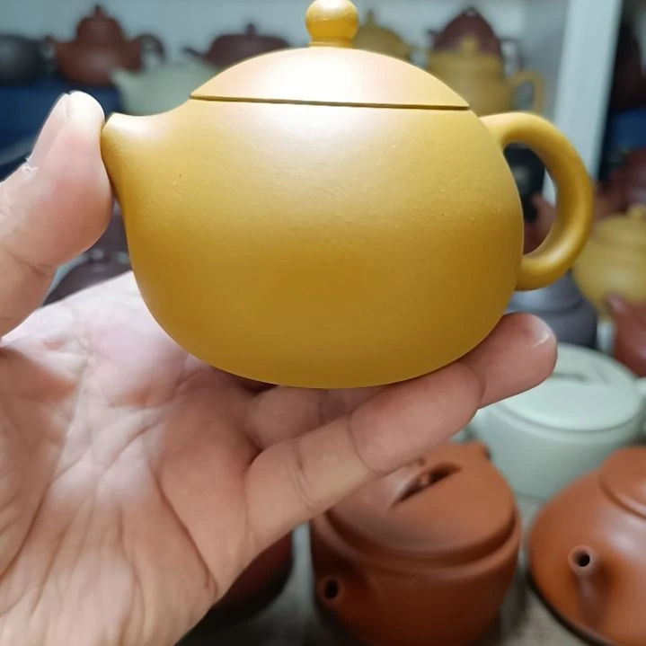 紫砂茶盘原矿黄金段泥西施内推260cc半手工