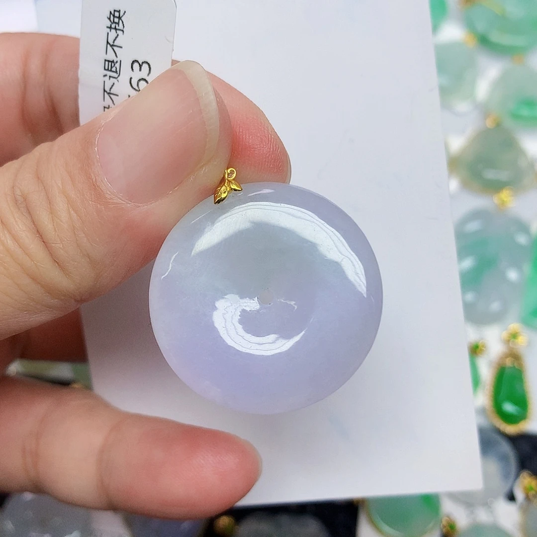 翡翠18K金镶嵌颈饰3588974