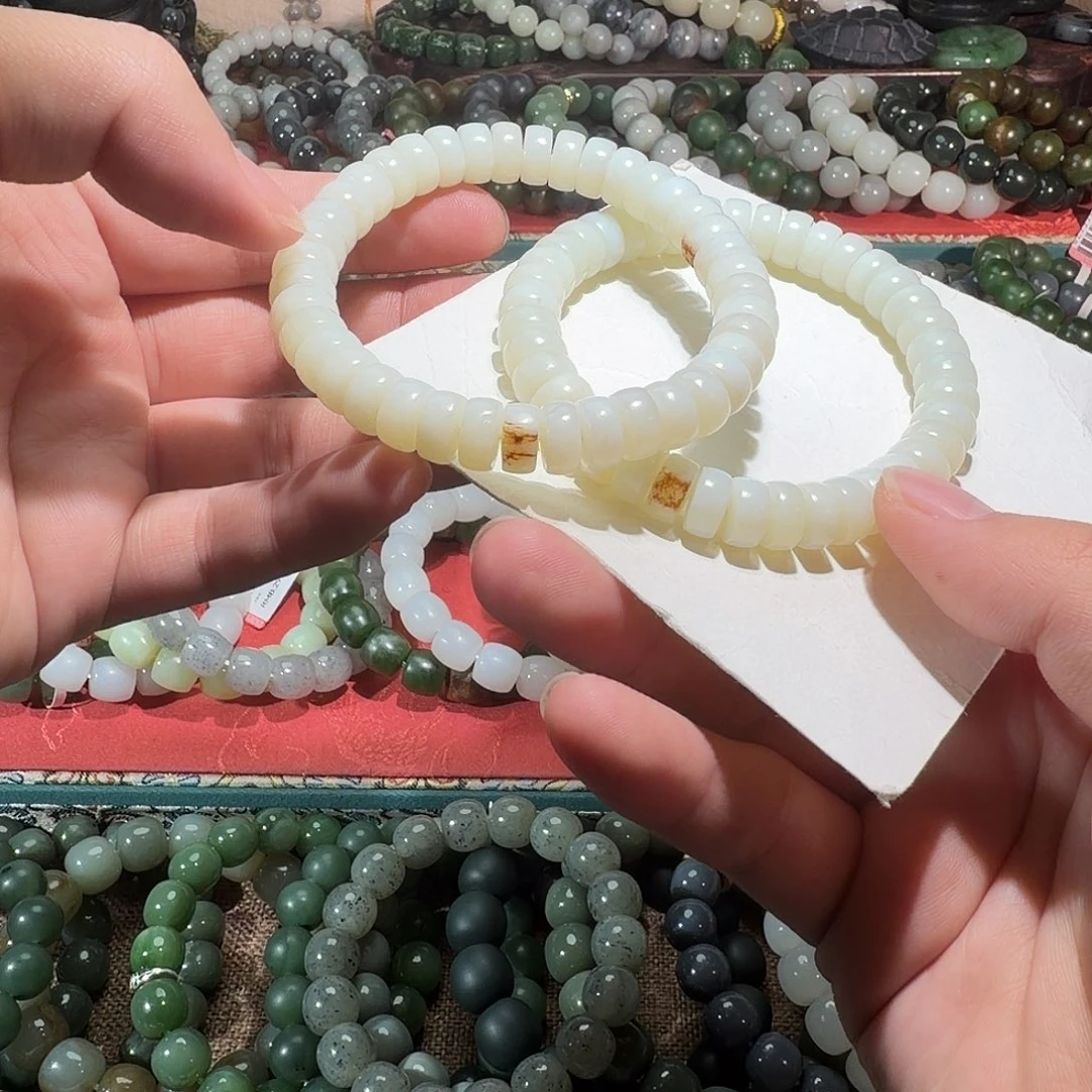 和田玉未镶嵌手链多样性拍一发一