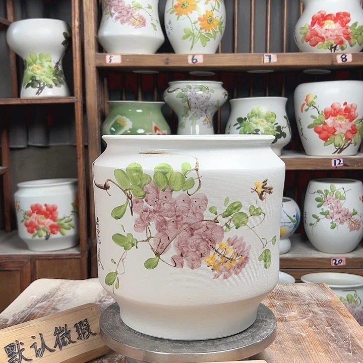 摆件电饭煲紫藤新款陶瓷