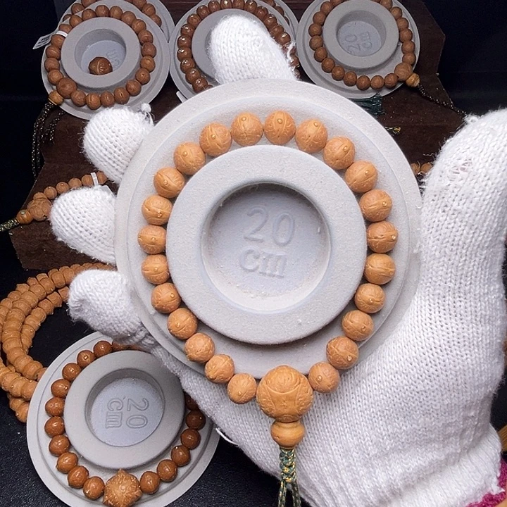 手串凤眼菩提10.5mm实心粉红皮