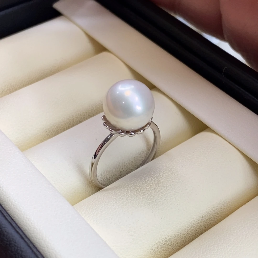 淡水珍珠银S925镶嵌戒指