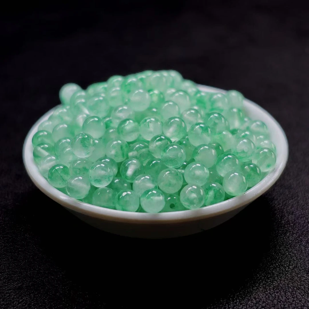 【散珠批发】w2780绿飘花非洲翠6mm*20颗