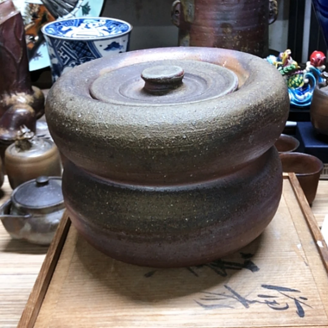 【闪购商品】碗老备前水置有窑裂