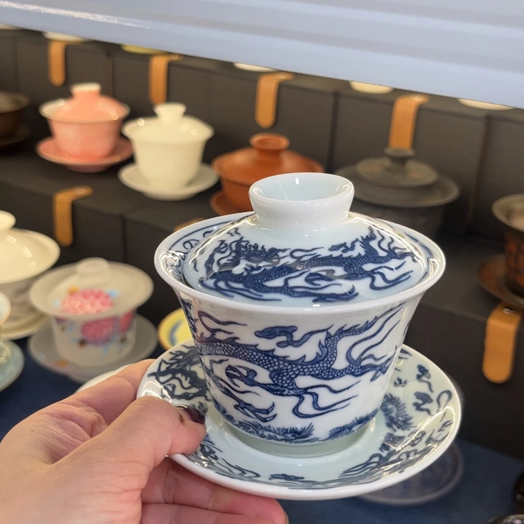 陶景德陶瓷盖碗茶具