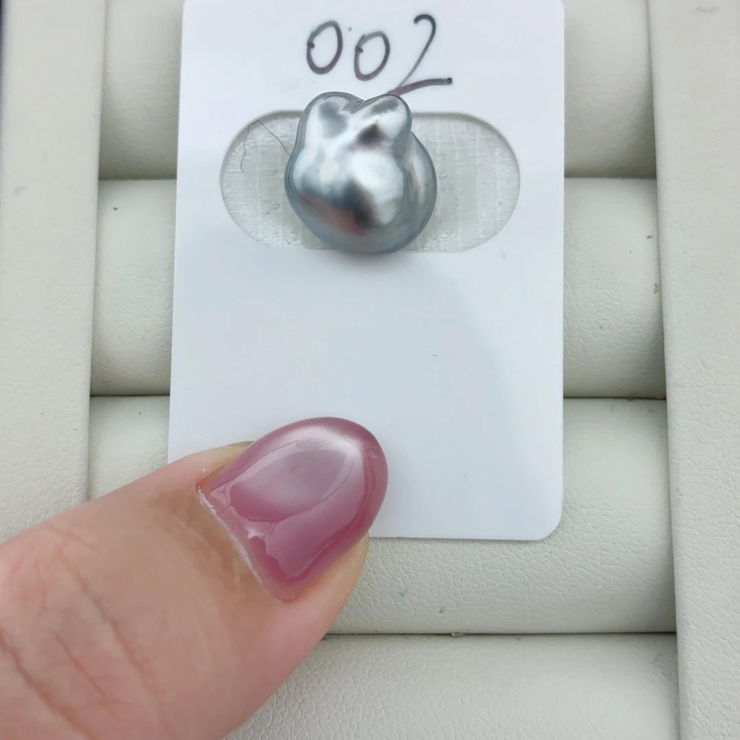 海水珍珠裸珠海水珍珠大溪地铂金灰keshi裸珠