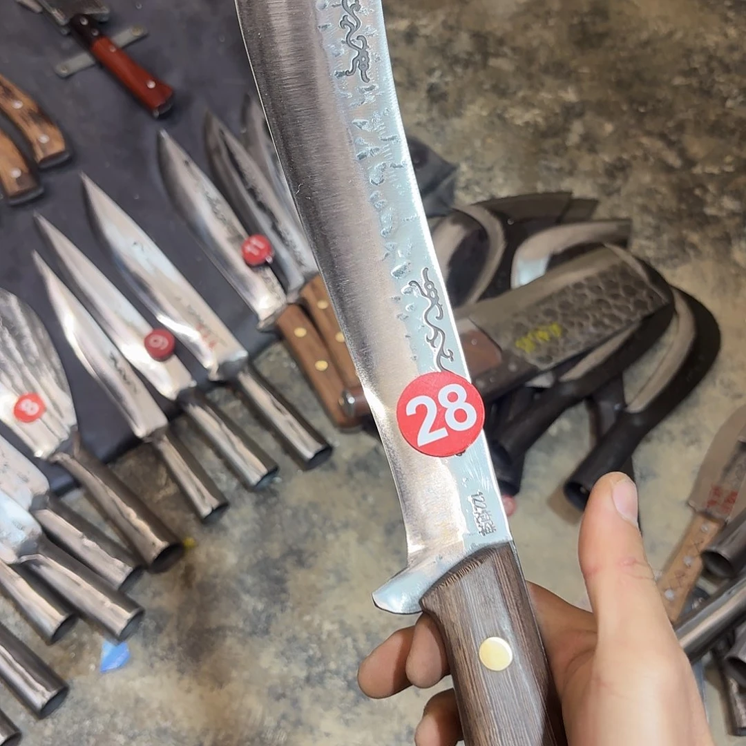 高碳锰钢云南阿老表手工锻打刀