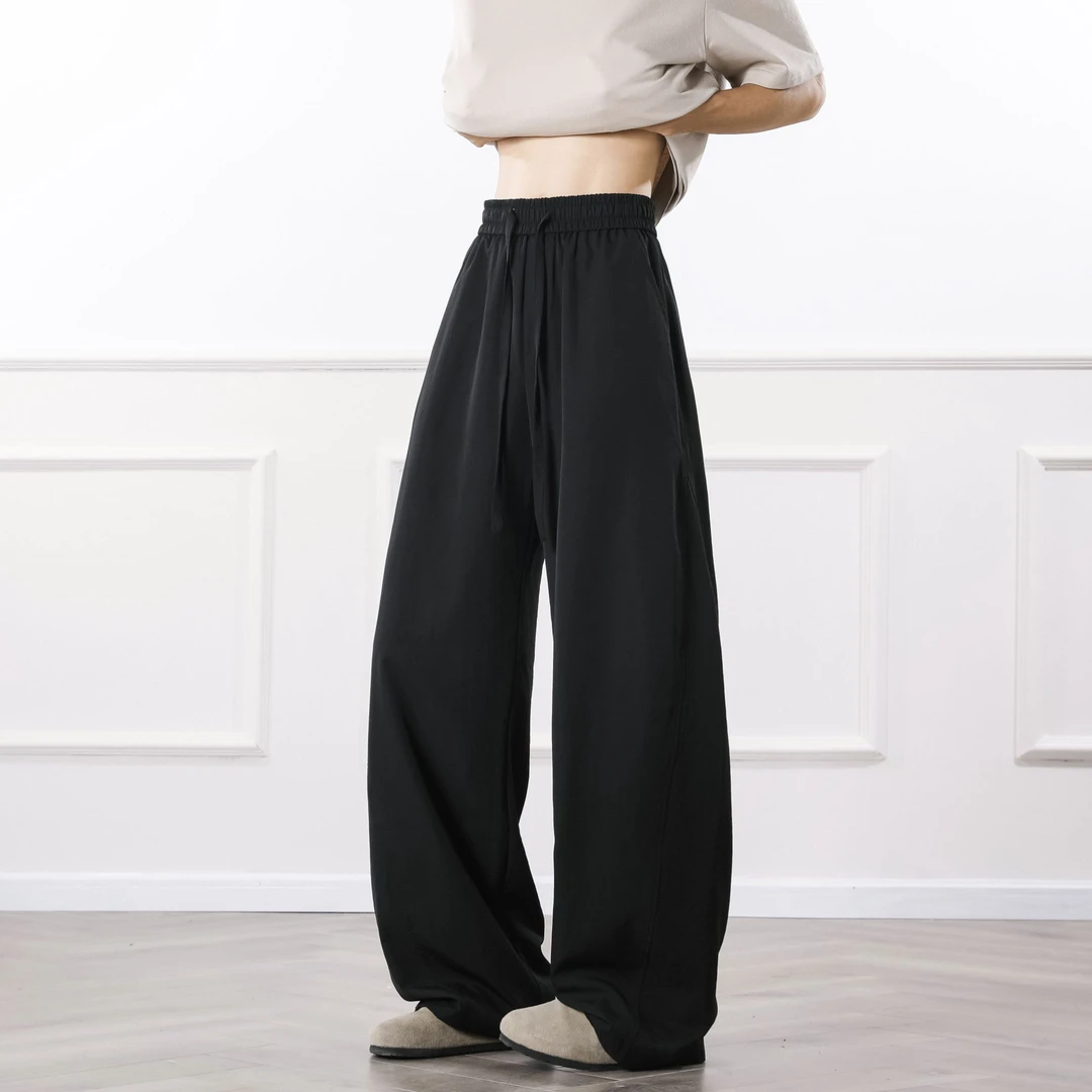 NNEFC美式垂感速干弯刀冰丝夏季潮牌简约通勤男女凉感阔腿休闲裤