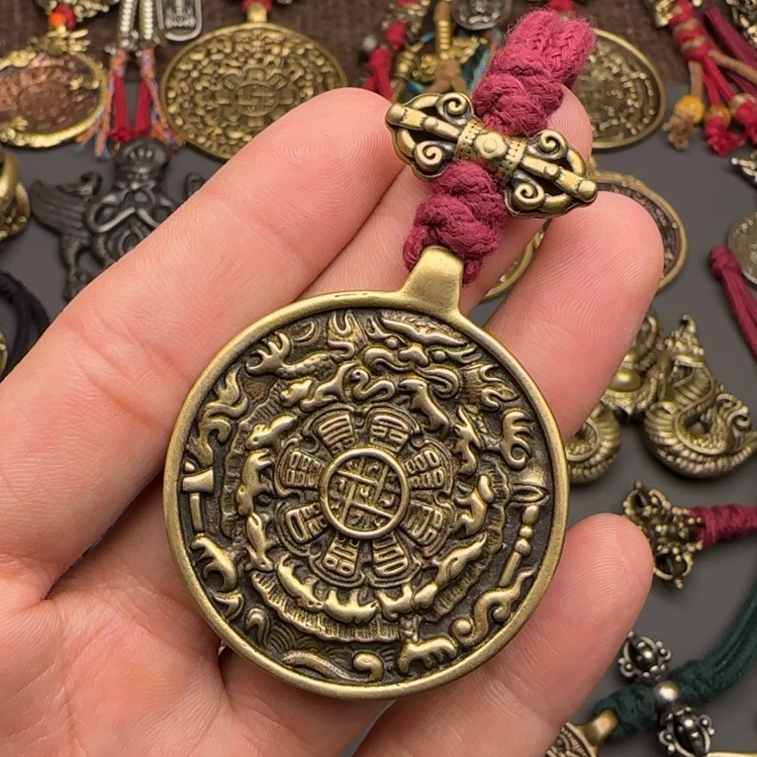 老铜九宫牌吊坠喜欢的来