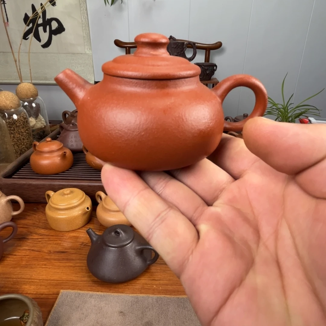 茶壶紫砂［福利款］小红泥 半手 巨轮 130cc