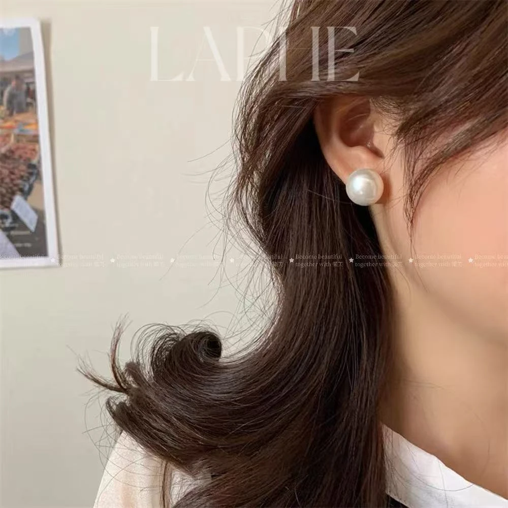 非金属仿珍珠耳饰 LAPHE 法式复古珍珠耳钉女小众设计感轻奢耳饰