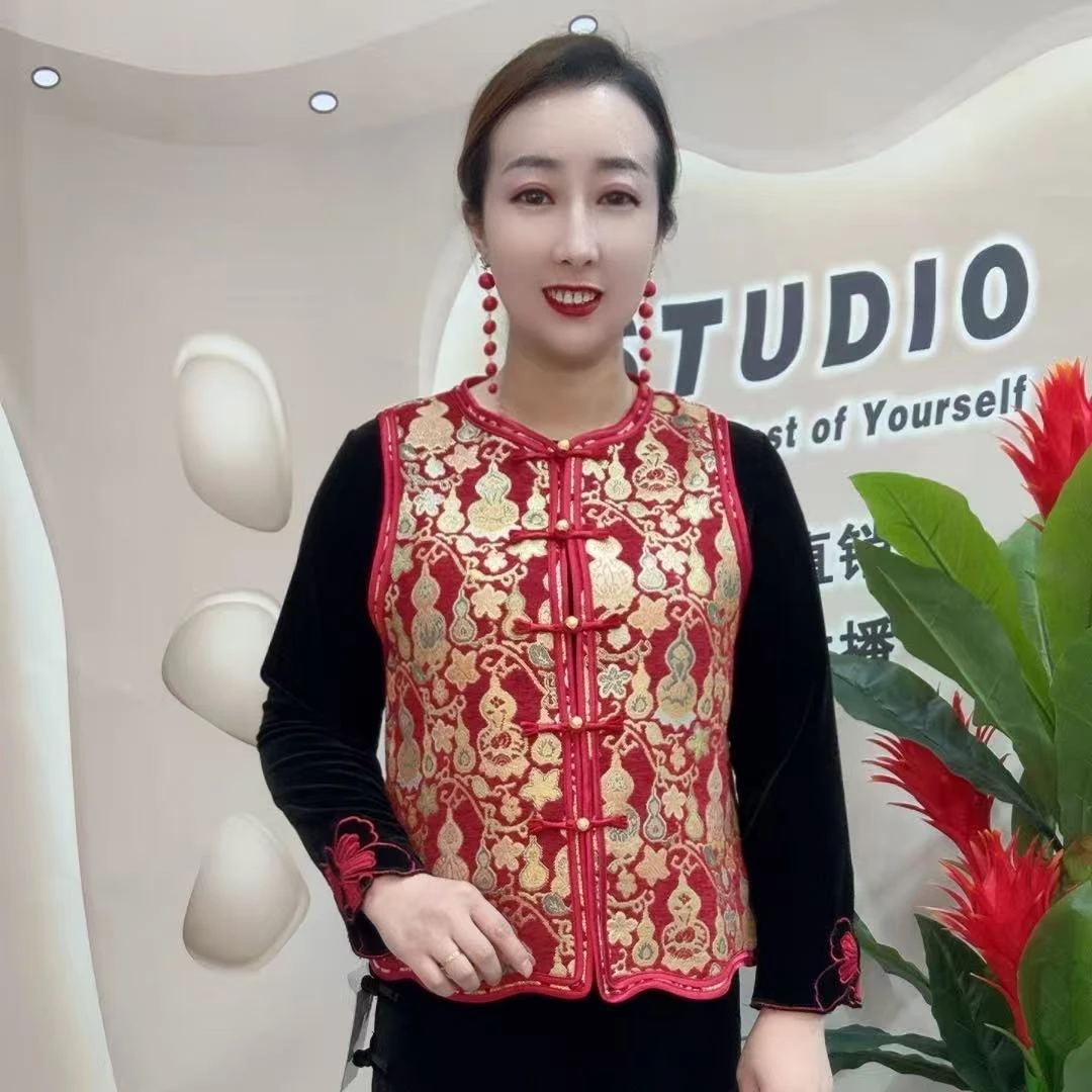 759款复古国风中式国风葫芦花马夹