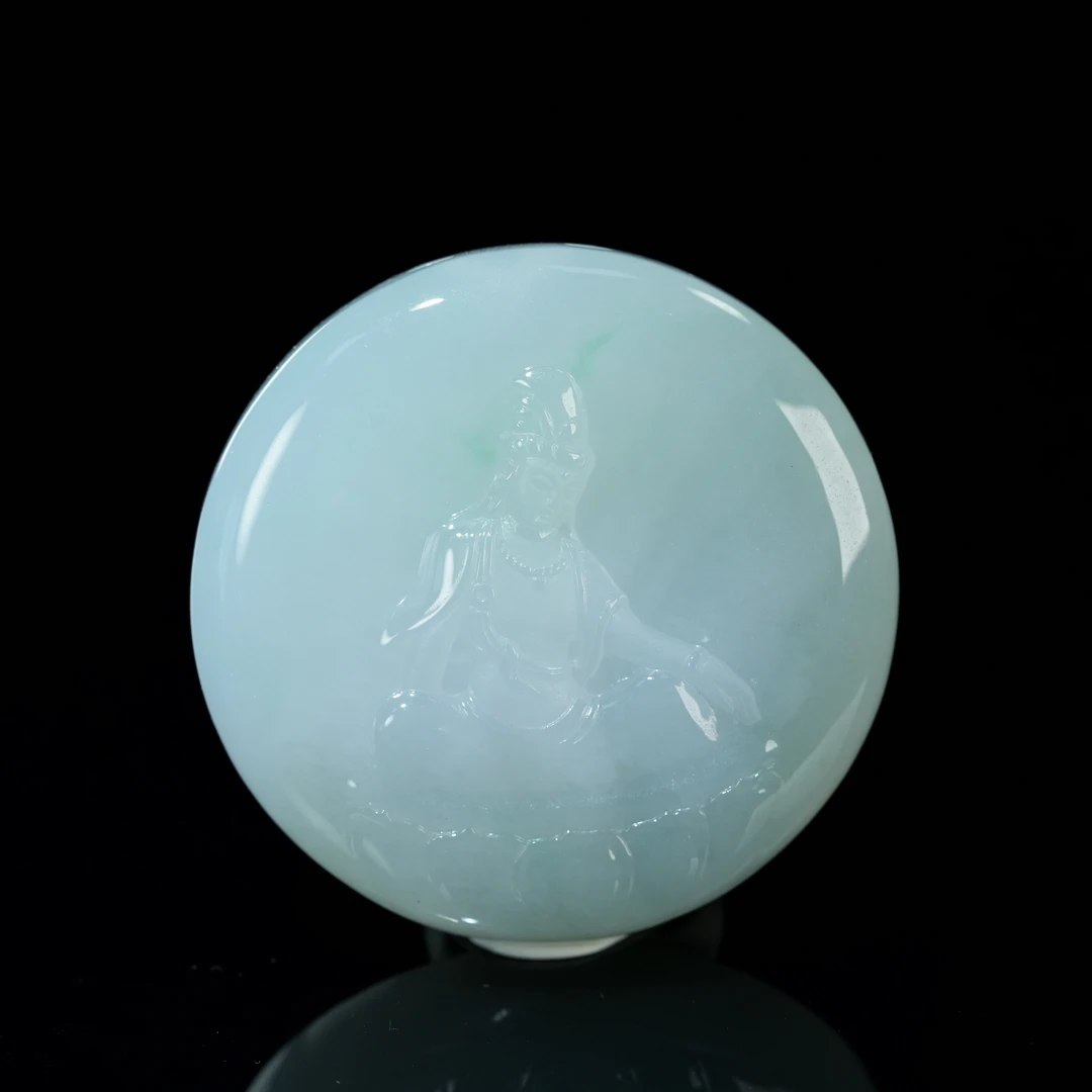 YQR023 自在观音 翡翠挂件