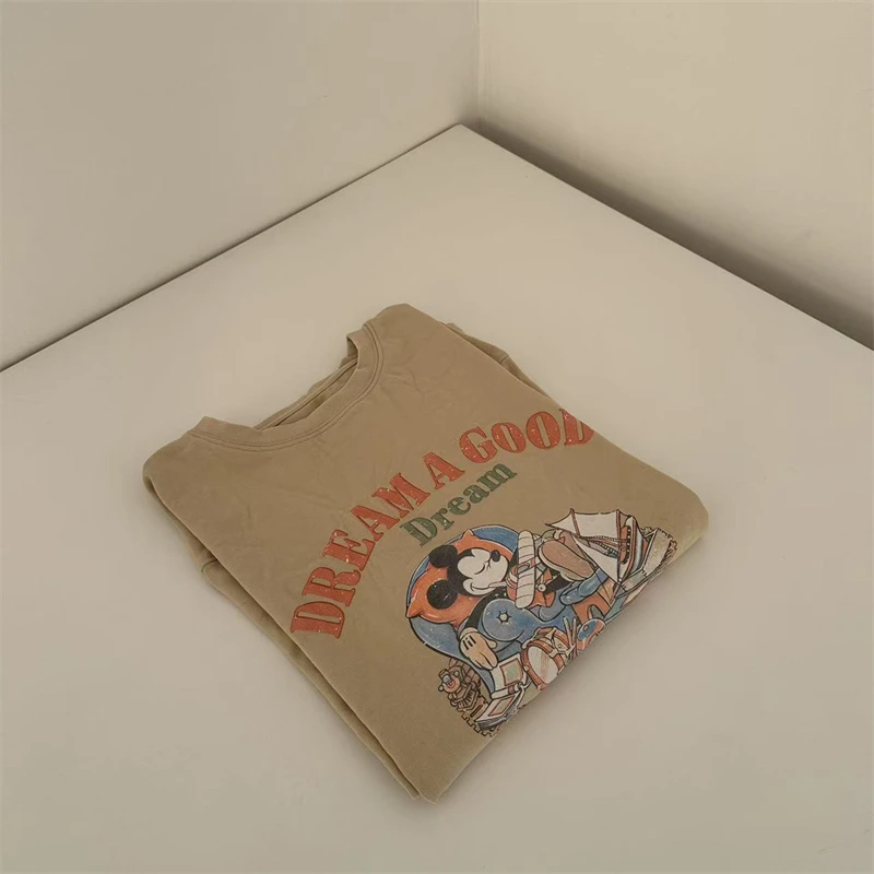 清字母卡通鼠上衣长袖T恤    NO.退NO.换