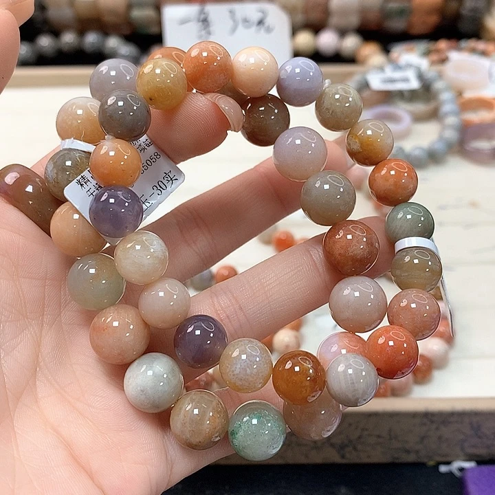 硅化珊瑚（珊瑚玉）手链未镶嵌时**絮675