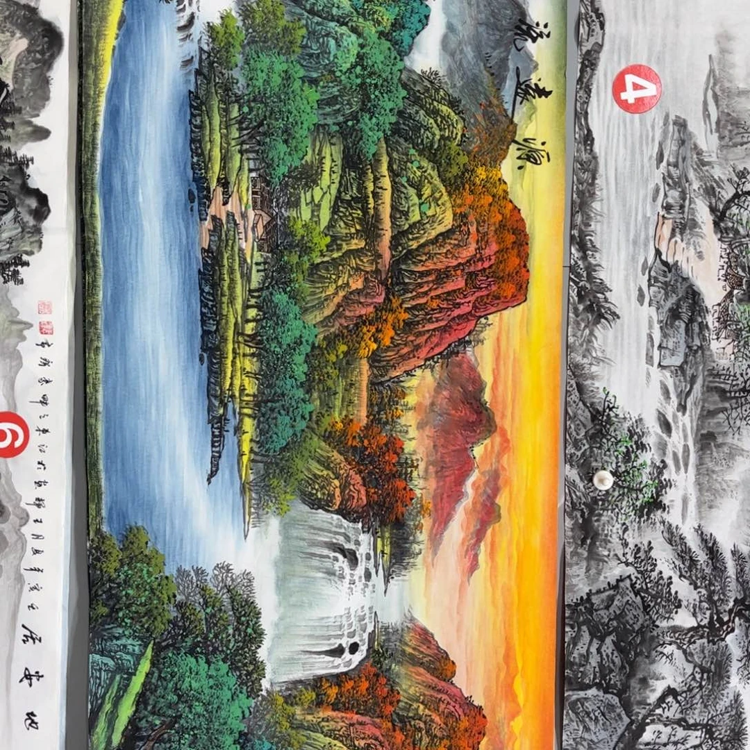 正***浩国画老师手绘作品