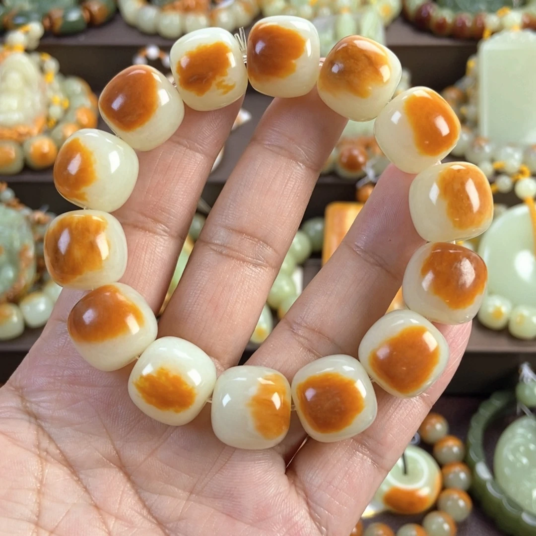 逍***6透闪石质玉未镶嵌手串