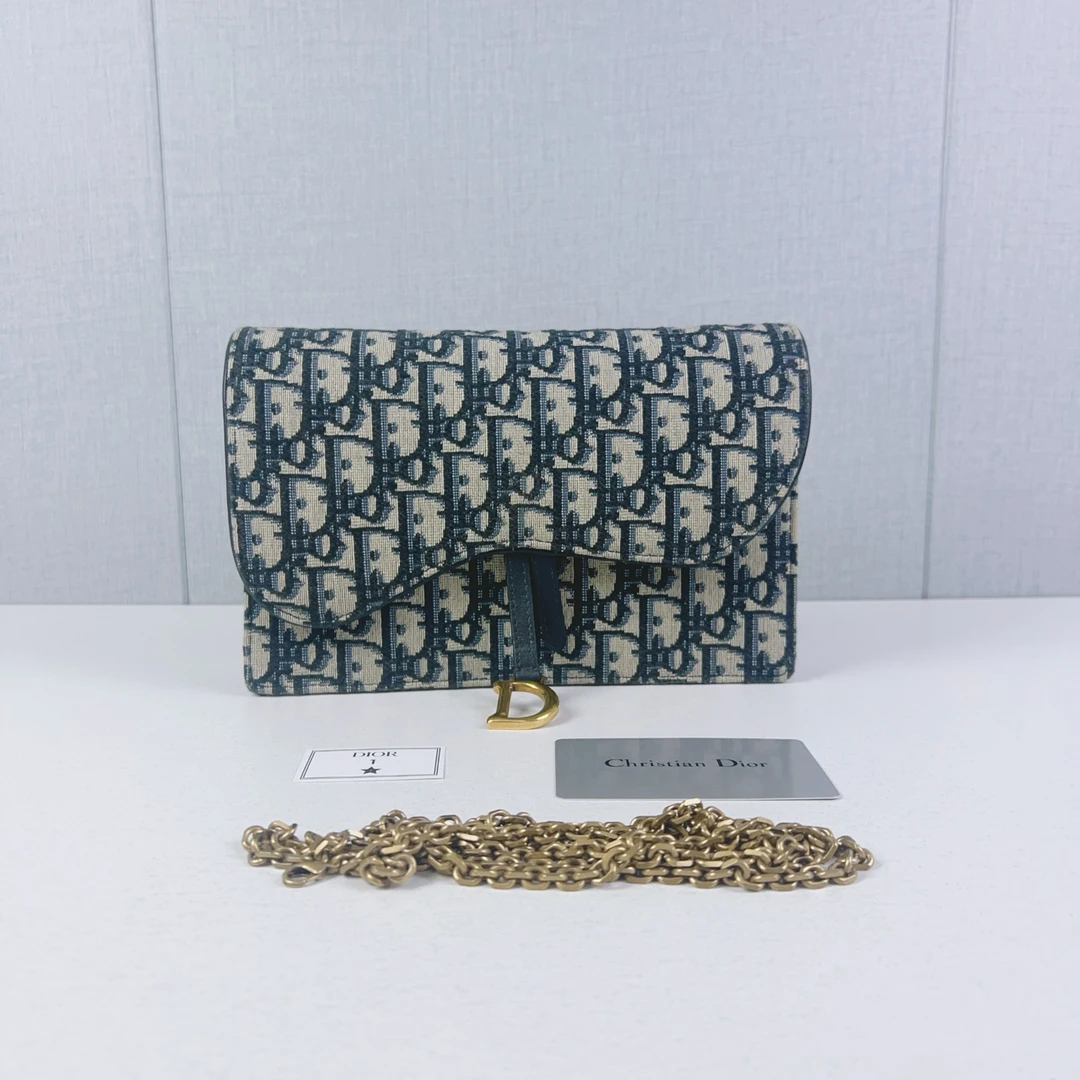 99新 DIOR/迪奥  迪奥/Dior 老花 Oblique 链条包