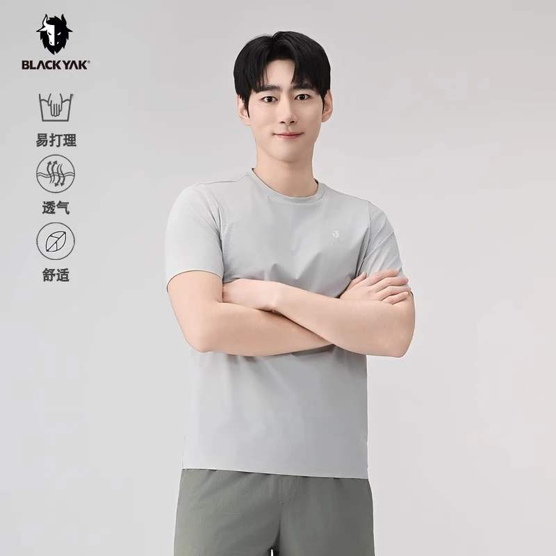 BLACKYAK布来亚克 2025夏新款男士舒适圆领短袖户外运动休闲T恤