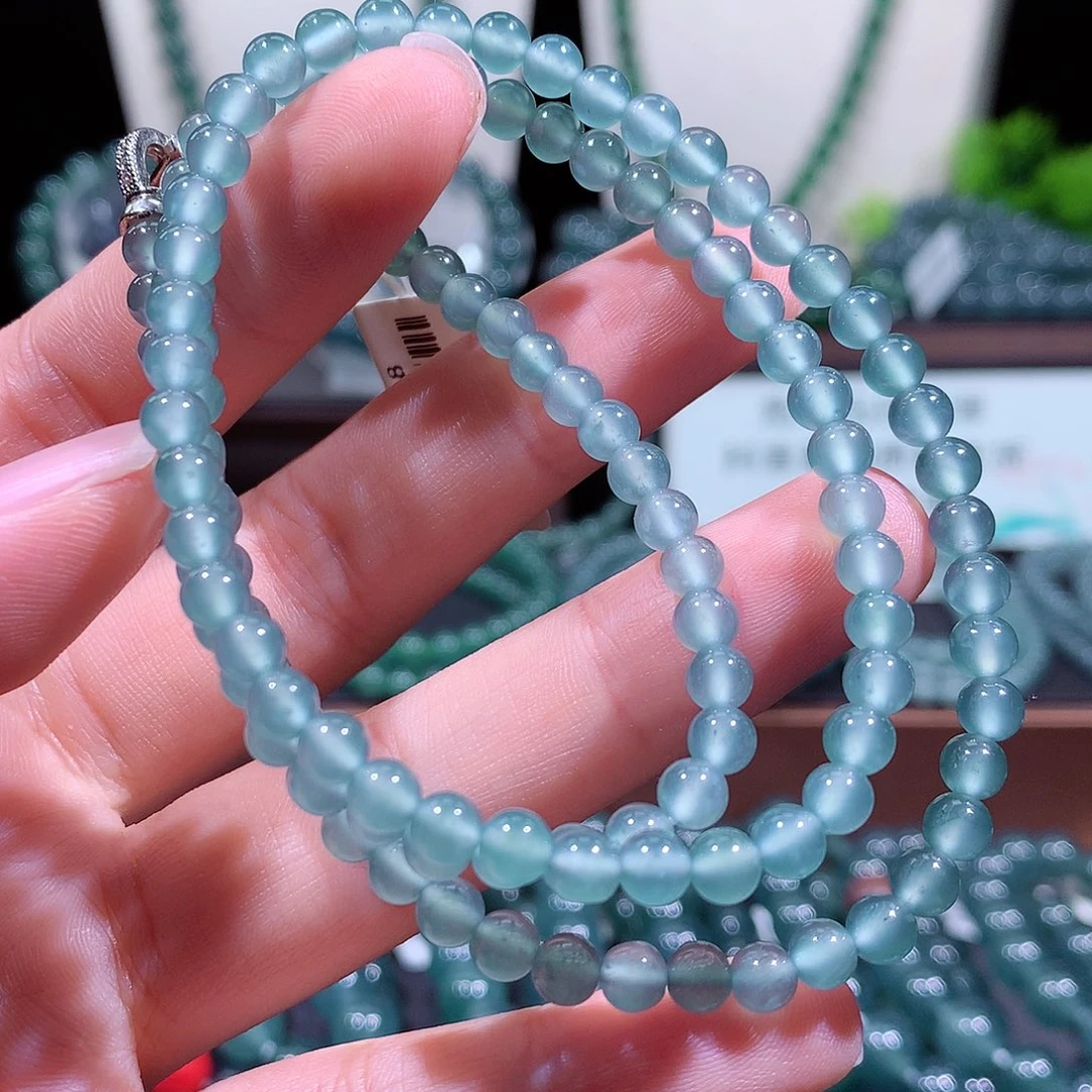 翡翠未镶嵌手链天然a货翡翠项链5