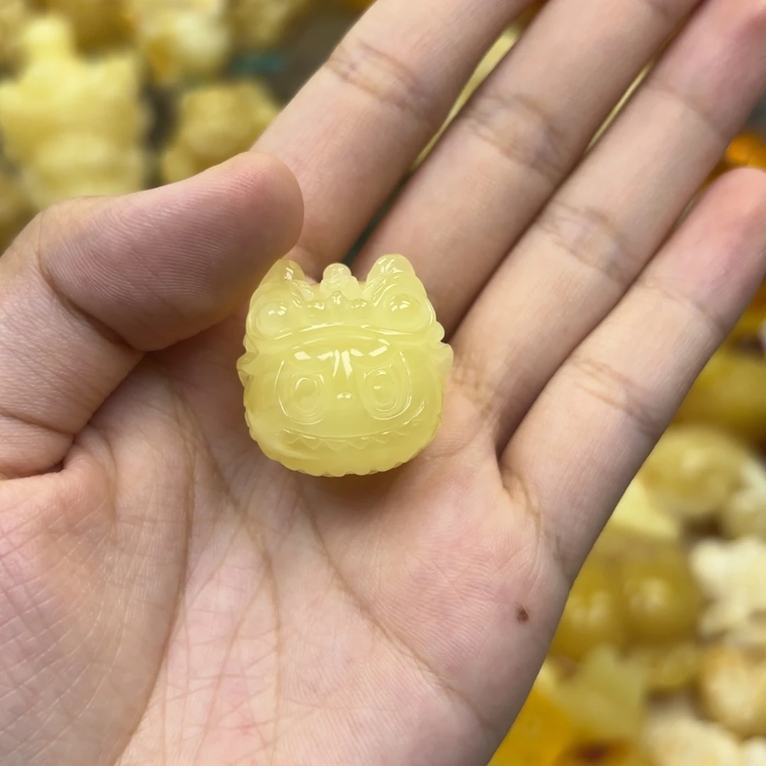 未镶嵌蜜蜡裸石蜜蜡吊坠打孔不退不换