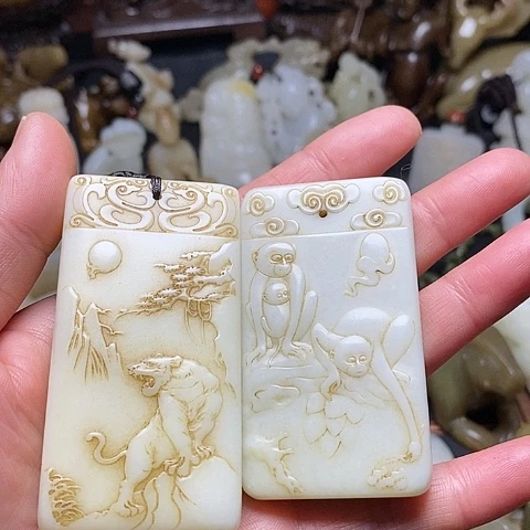 【闪购商品】和田玉（糖玉）挂件未镶嵌闲**鹤