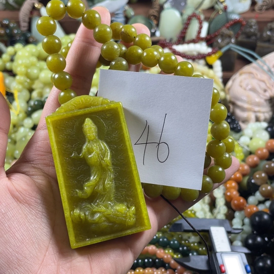 S***毛蛇纹石玉未镶嵌手串