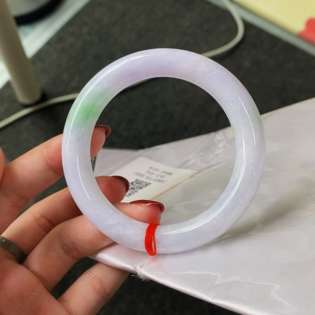 翡翠手镯未镶嵌55.5春彩