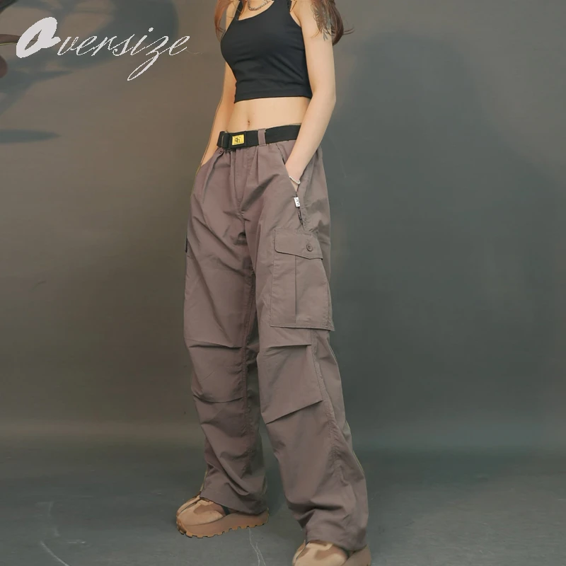 伞兵冲锋裤男女工装裤日系休闲直筒宽松多口袋户外美式大码长裤子