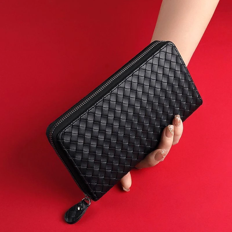 长款编织钱包编织多功能百搭链条