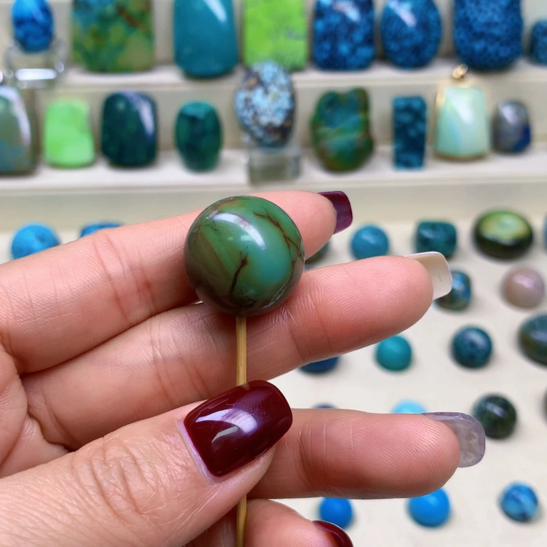 绿松石未镶嵌三彩随行