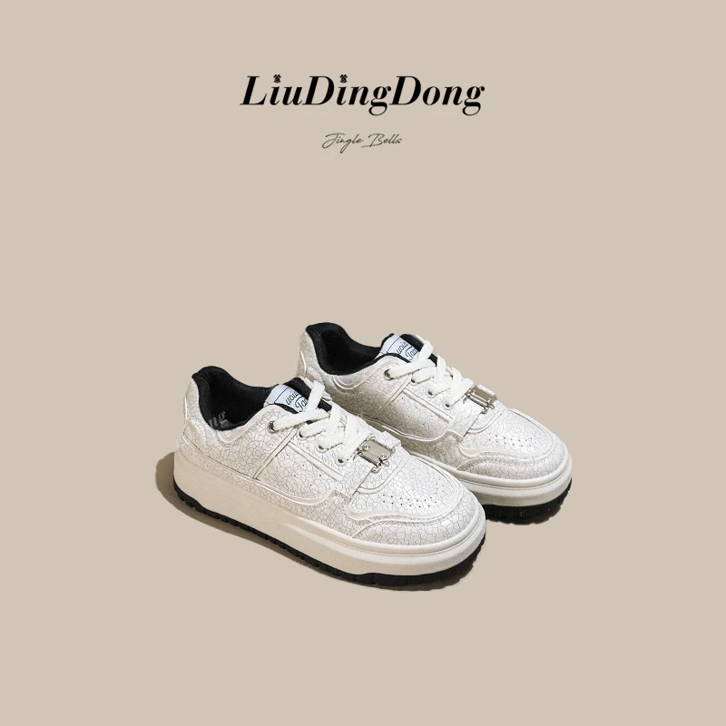 【刘叮咚女鞋】2024新款女生小白鞋百搭休闲女鞋简约运动软底女单鞋