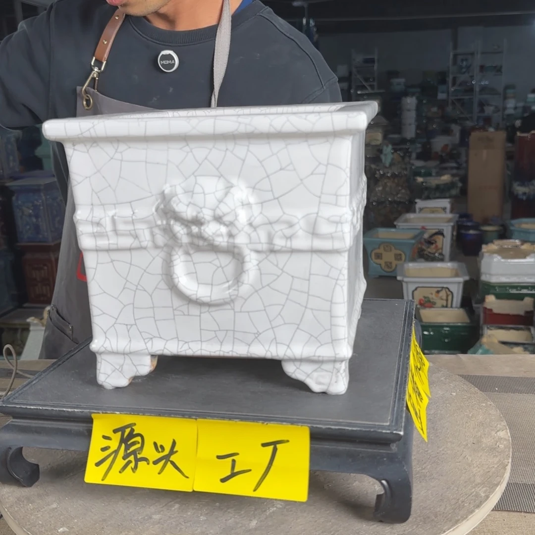 石湾花盆内口17，内深17微瑕