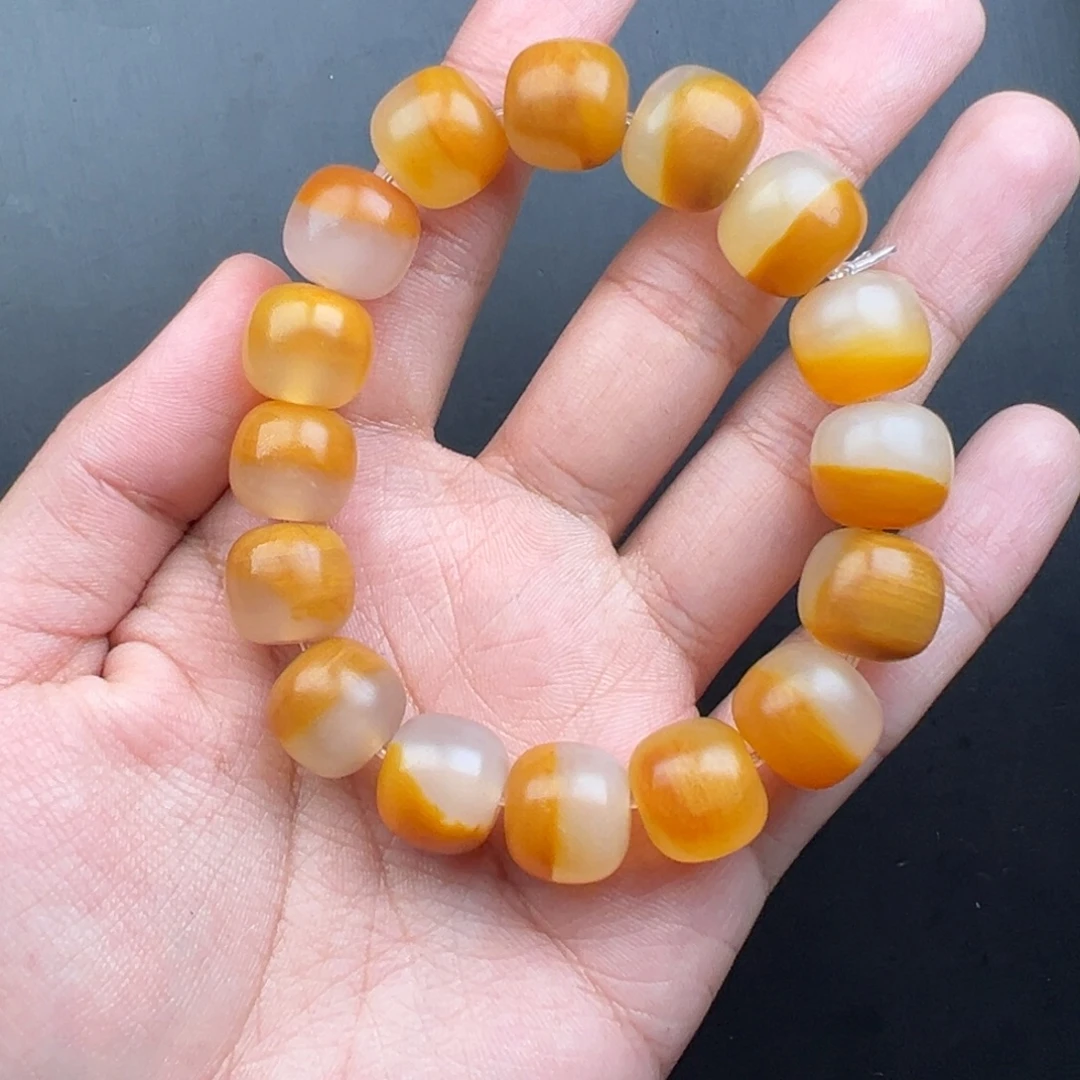 石英质玉（黄龙玉）未镶嵌手串
