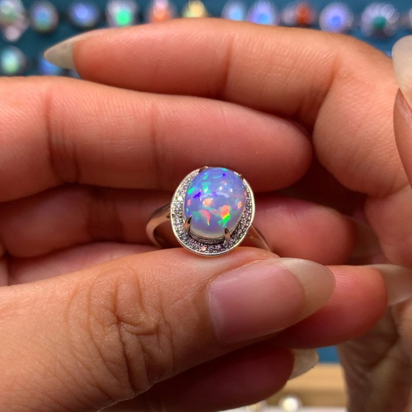 【闪购商品】欧泊银S925镶嵌戒指款式