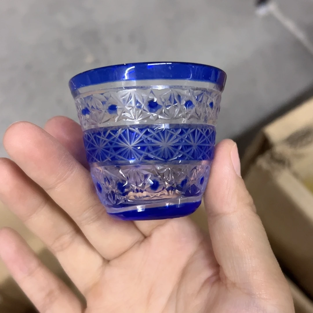 水晶玻璃平底款微瑕一个